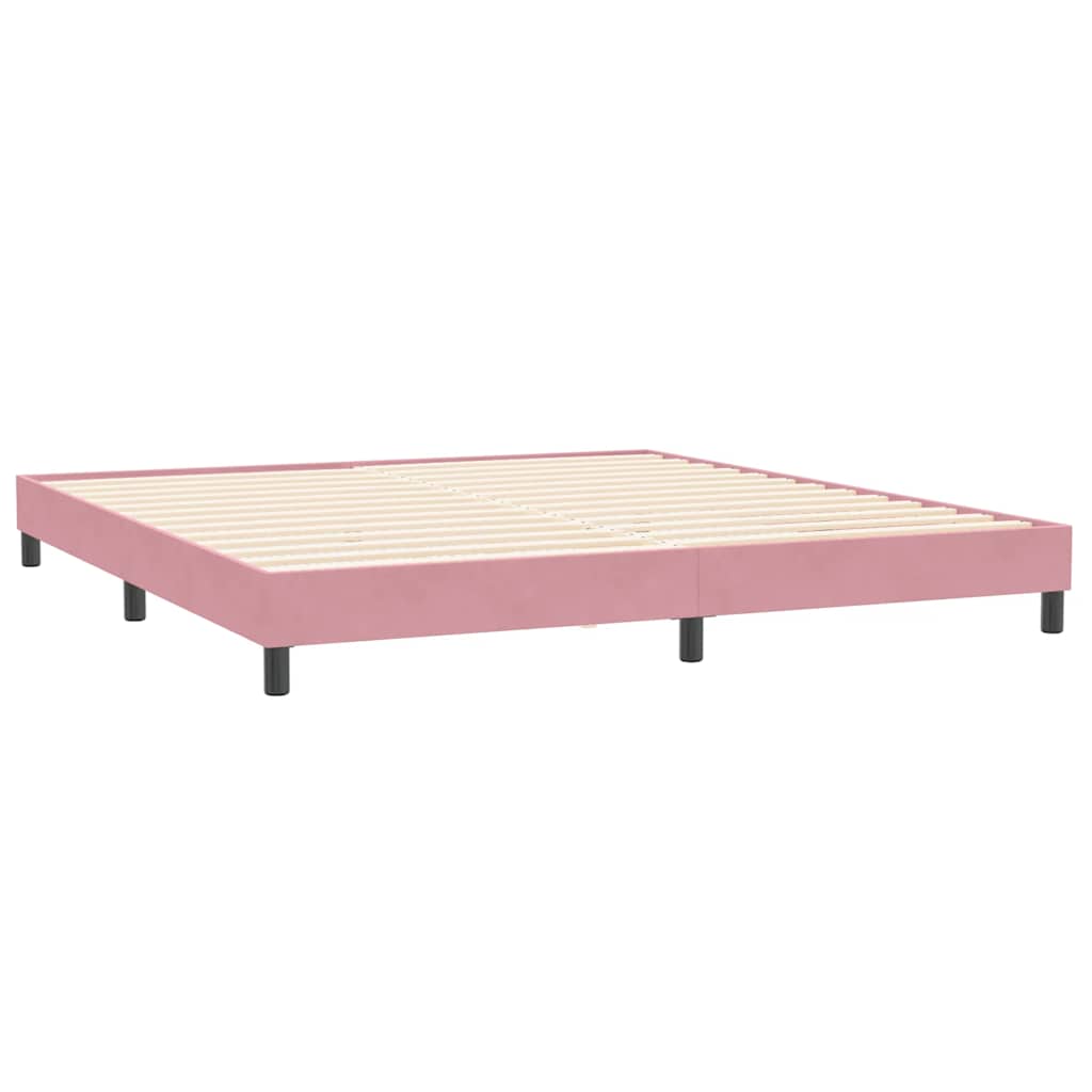 Boxspring met matras fluweel roze 180x220 cm – afbeelding 5