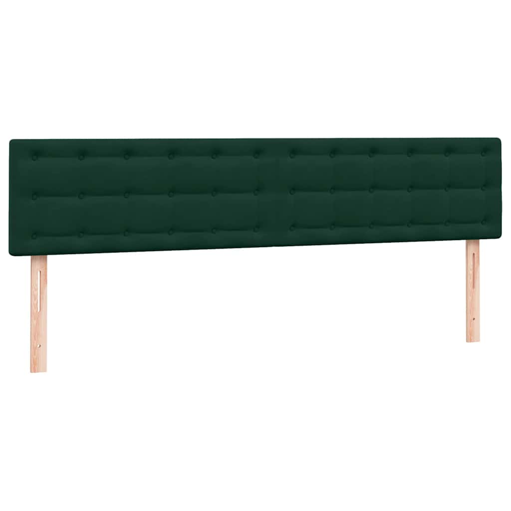 Boxspring met matras fluweel donkergroen 200x220 cm – afbeelding 7