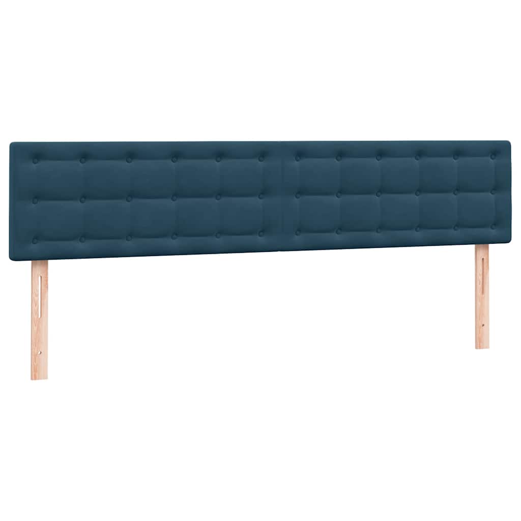 Boxspring met matras fluweel donkerblauw 200x220 cm – afbeelding 7
