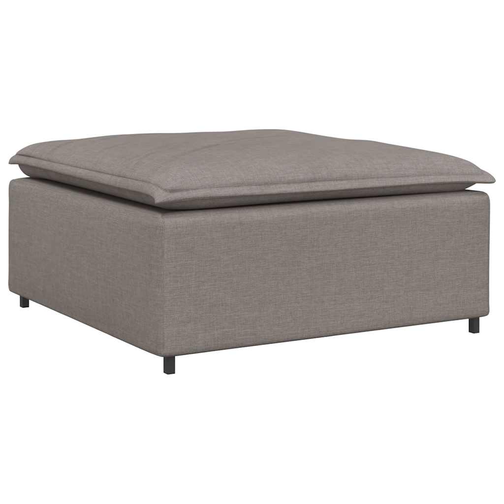Modulaire bank met voetenbank en kussens taupe – afbeelding 5