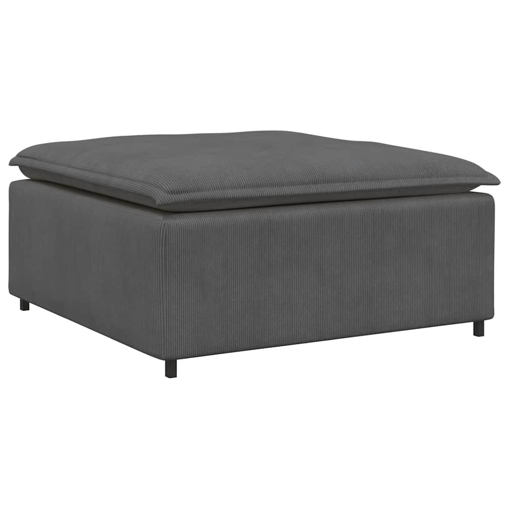 Modulaire bank met voetenbank en kussens donkergrijs – afbeelding 5