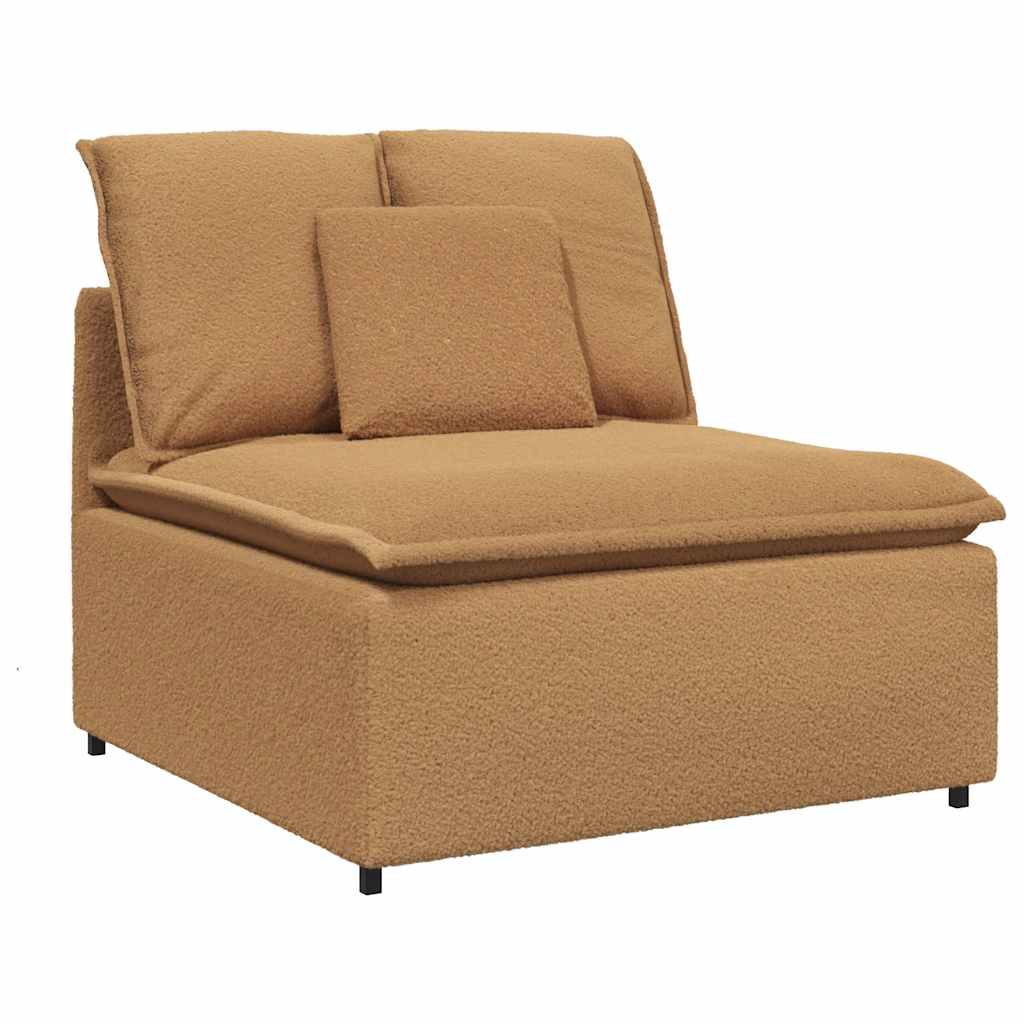Modulaire bank met voetenbank en kussens beige – afbeelding 4