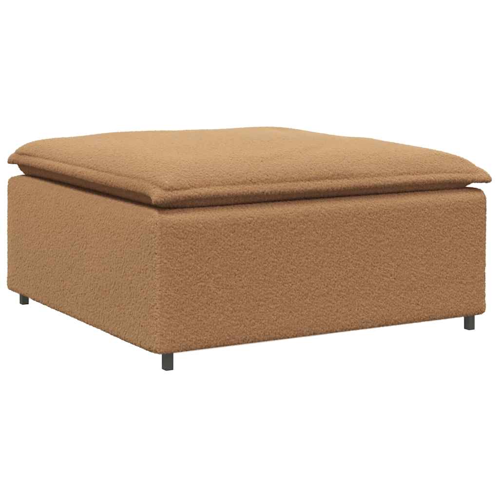 Modulaire bank met voetenbank en kussens beige – afbeelding 5