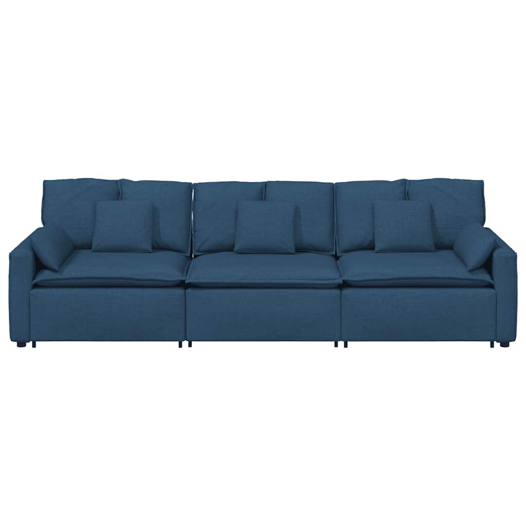 Modulaire bank met kussens blauw – afbeelding 5
