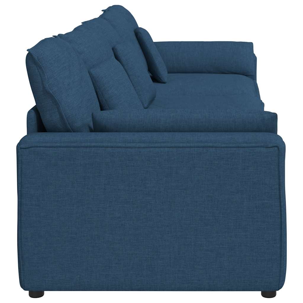 Modulaire bank met kussens blauw – afbeelding 6