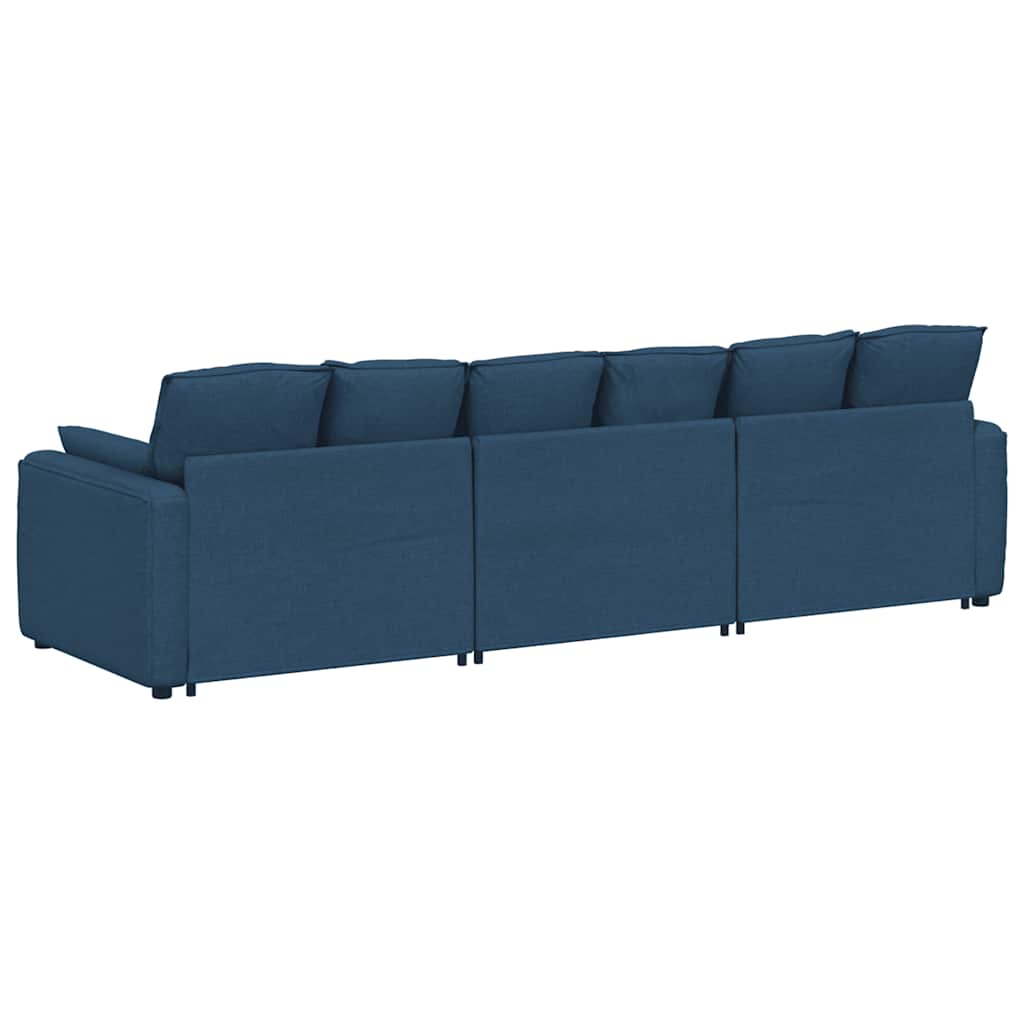 Modulaire bank met kussens blauw – afbeelding 7