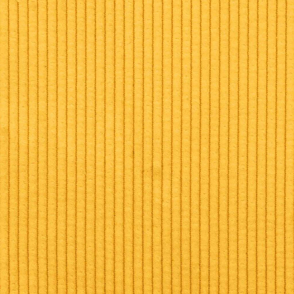 Modulaire bank met voetenbank & kussens corduroy stof lichtgeel – afbeelding 12
