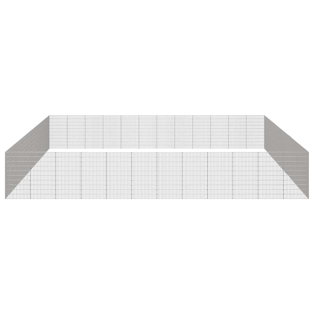 Dierenverblijf 48 panelen 54x100 cm gegalvaniseerd ijzer – afbeelding 5