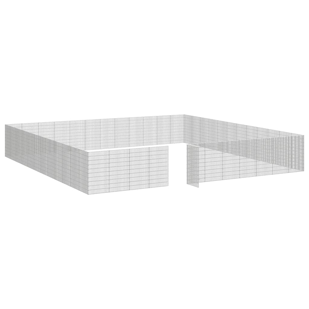 Dierenverblijf 48 panelen 54x100 cm gegalvaniseerd ijzer – afbeelding 6