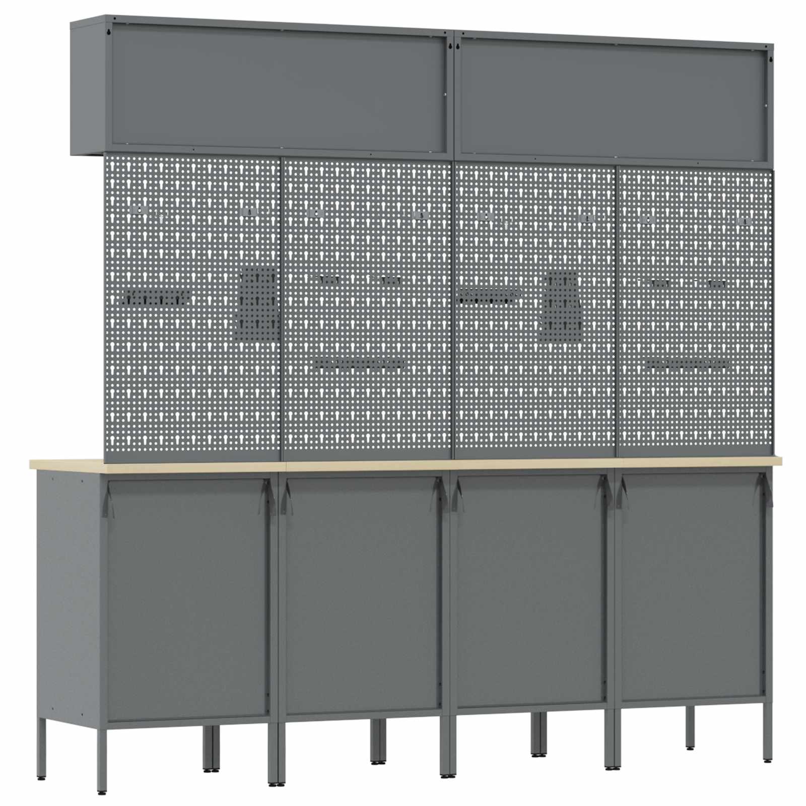 Werkkast set met lade met opslag met slot 10 pcs Zwart – afbeelding 10