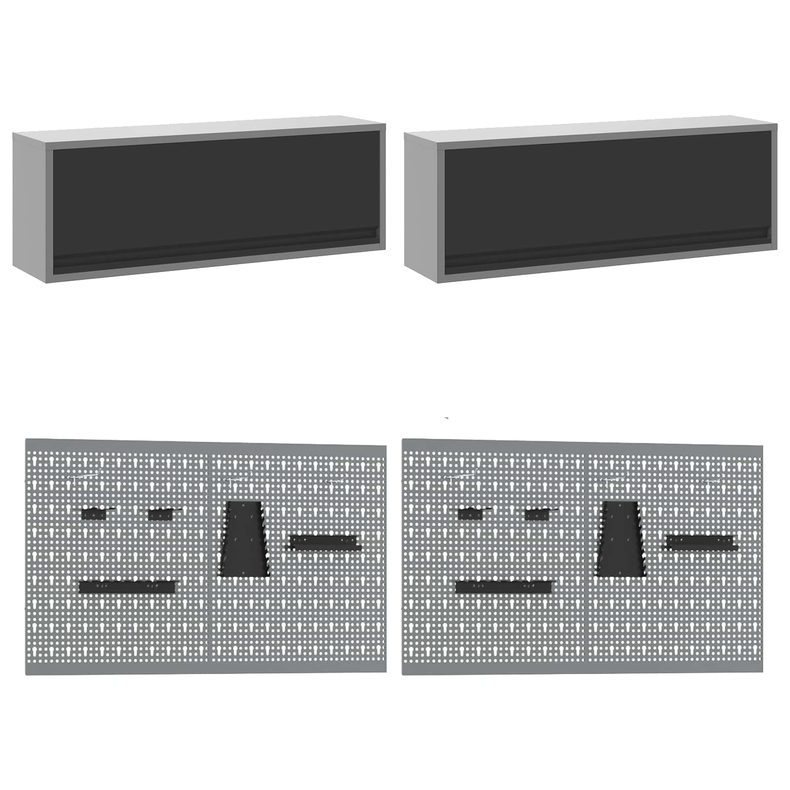 Werkkast set met lade met opslag met slot 10 pcs Zwart – afbeelding 6