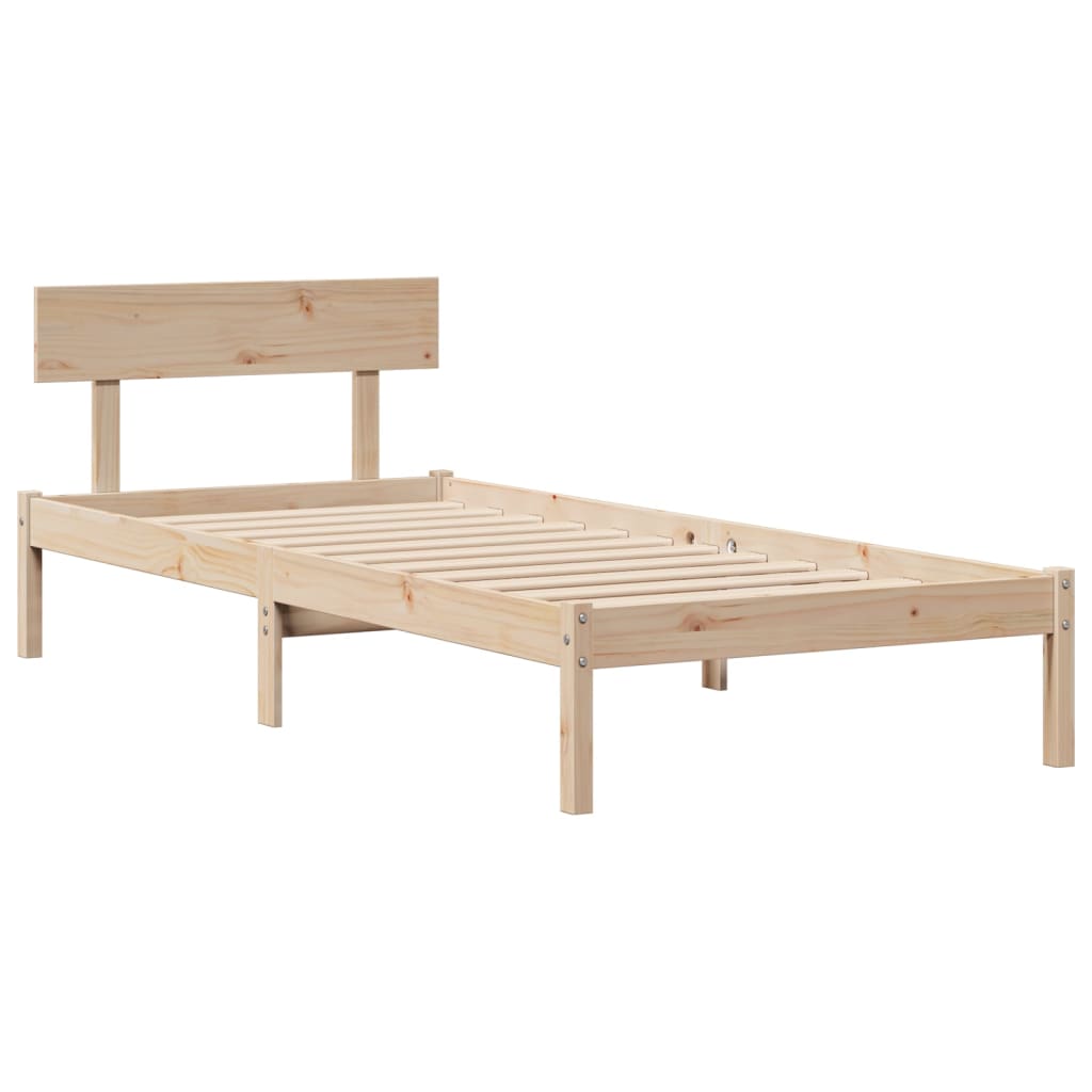 Bed met boekenkast zonder matras massief grenenhout 90x200 cm – afbeelding 5