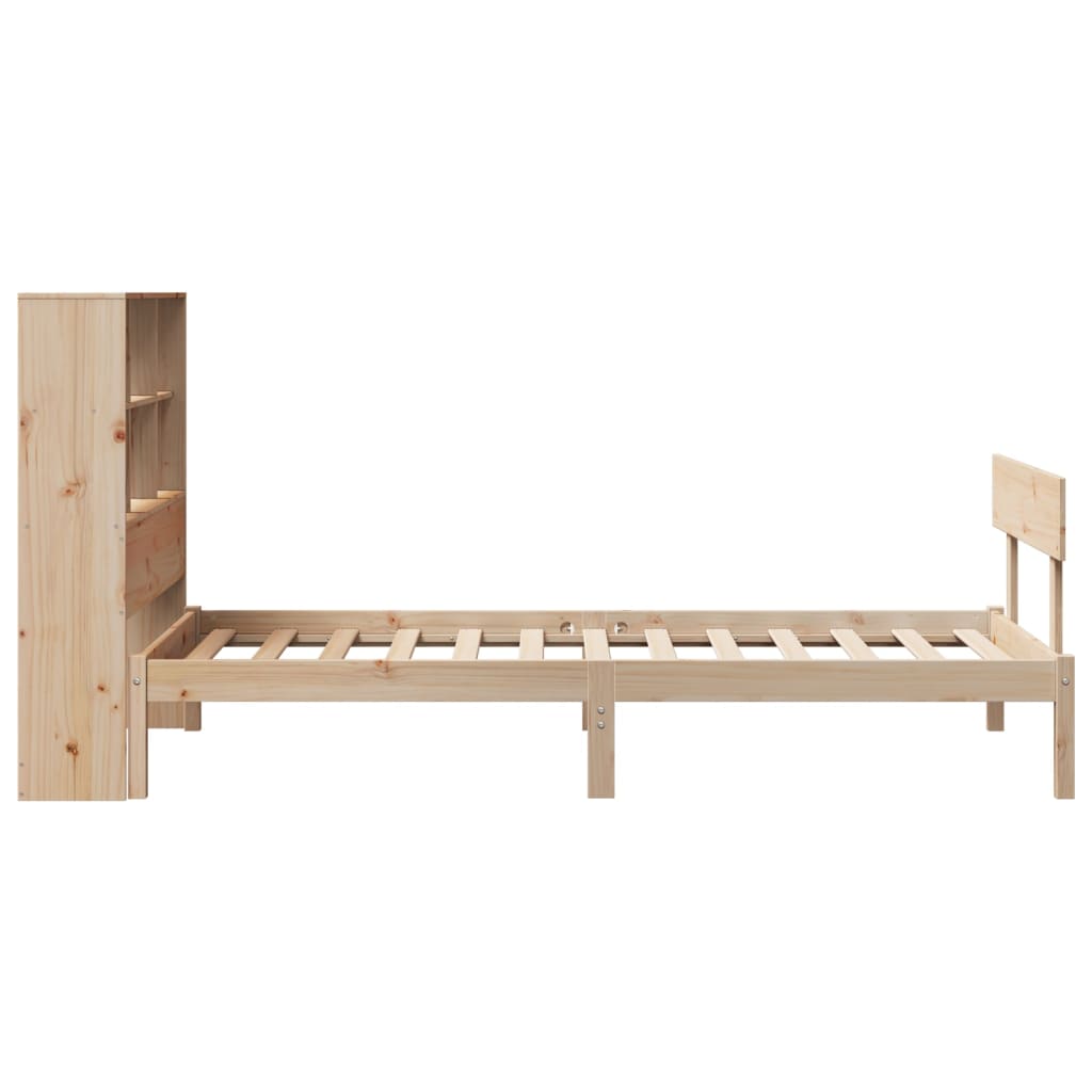 Bed met boekenkast zonder matras massief grenenhout 90x200 cm – afbeelding 7
