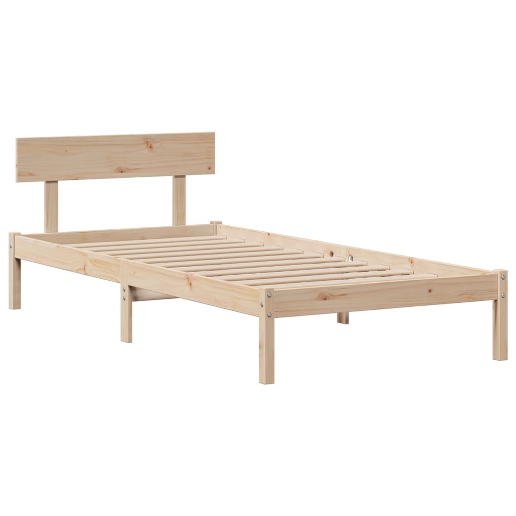 Bed met boekenkast zonder matras massief grenenhout 90x200 cm – afbeelding 5