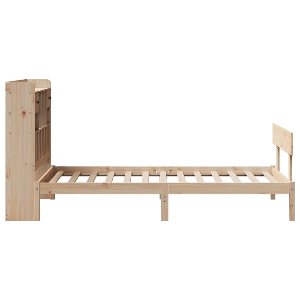 Bed met boekenkast zonder matras massief grenenhout 90x200 cm – afbeelding 7