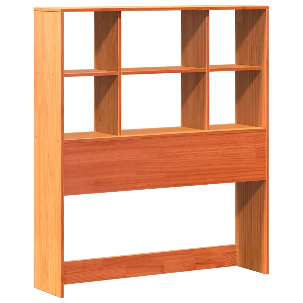 Bed met boekenkast zonder matras massief hout wasbruin 75x190cm – afbeelding 7