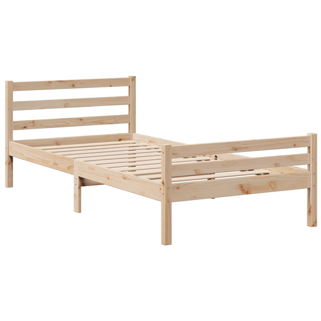 Bed met boekenkast zonder matras massief grenenhout 90x200 cm – afbeelding 8