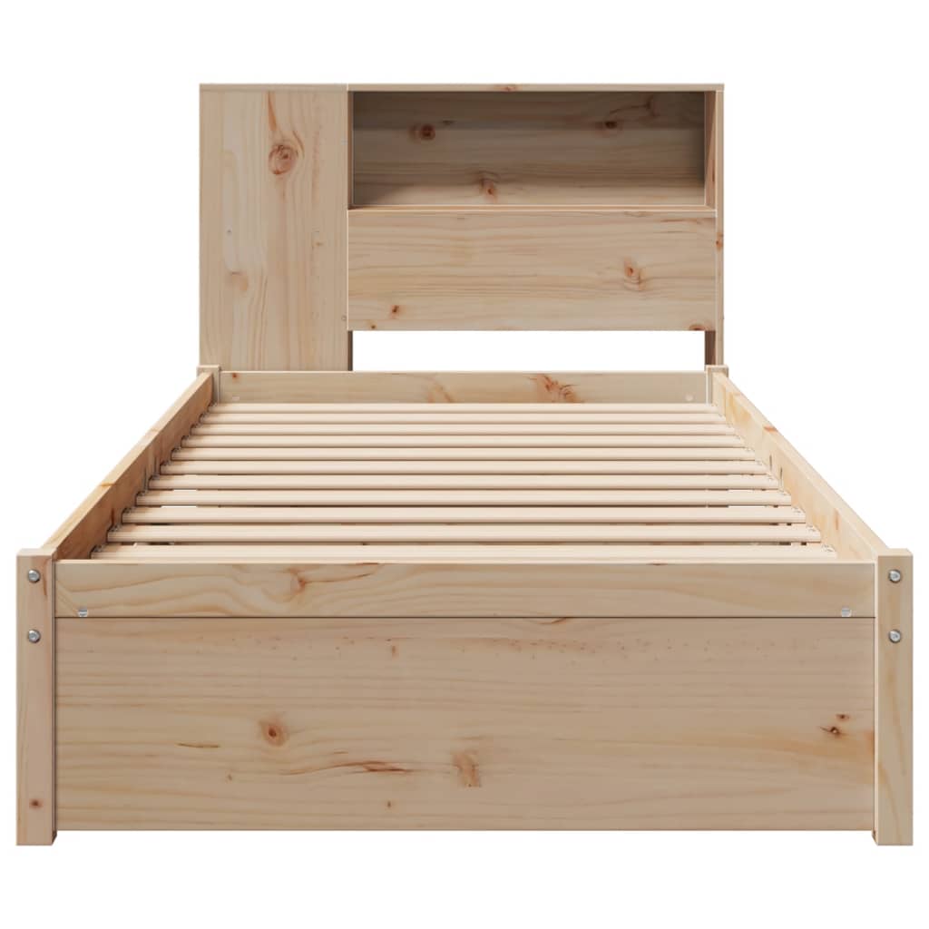 Bed met boekenkast zonder matras massief grenenhout 75x190 cm – afbeelding 4