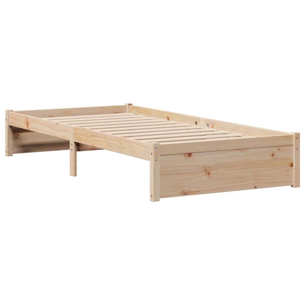 Bed met boekenkast zonder matras massief grenenhout 75x190 cm – afbeelding 6