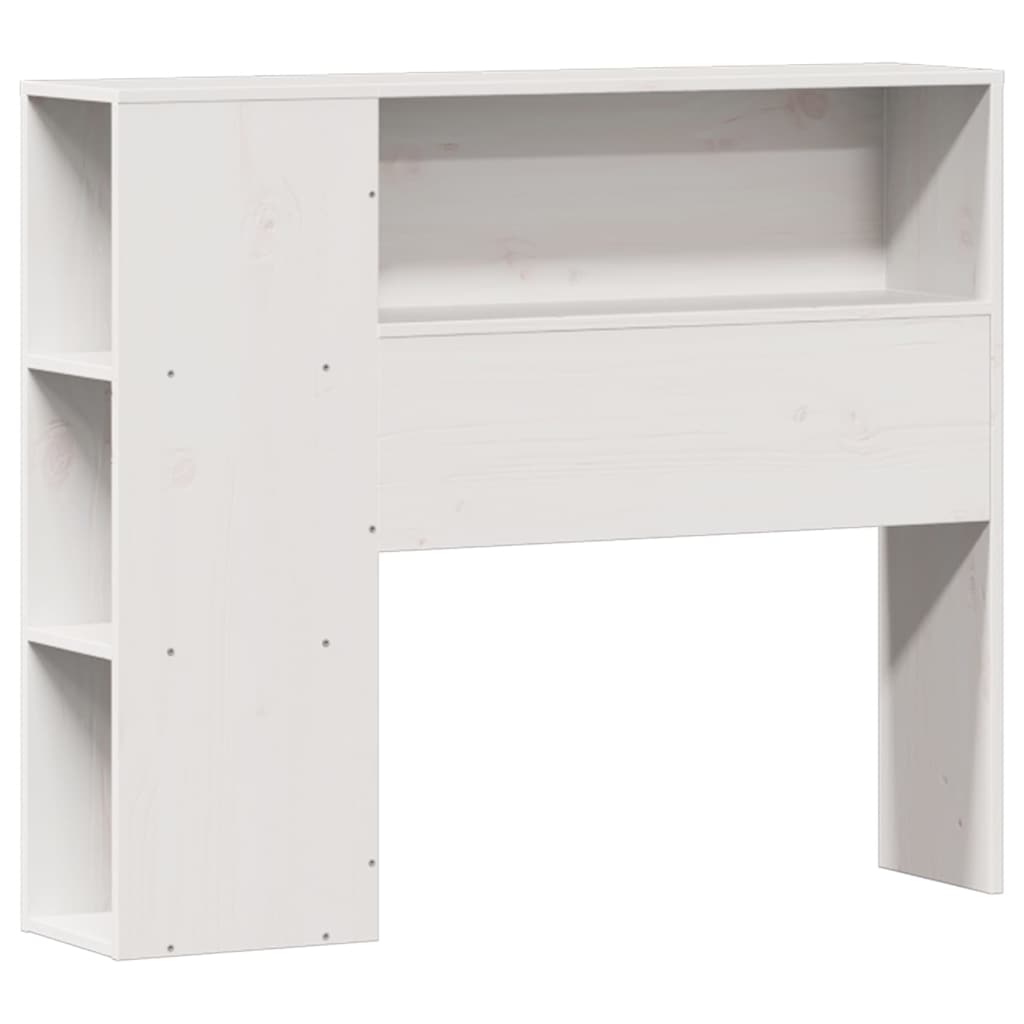 Bed met boekenkast zonder matras grenenhout wit 75x190 cm – afbeelding 5