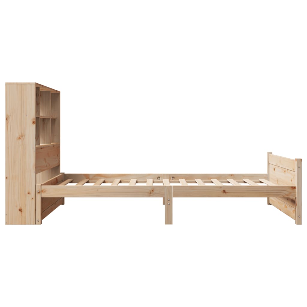 Bed met boekenkast zonder matras massief grenenhout 90x190 cm – afbeelding 5