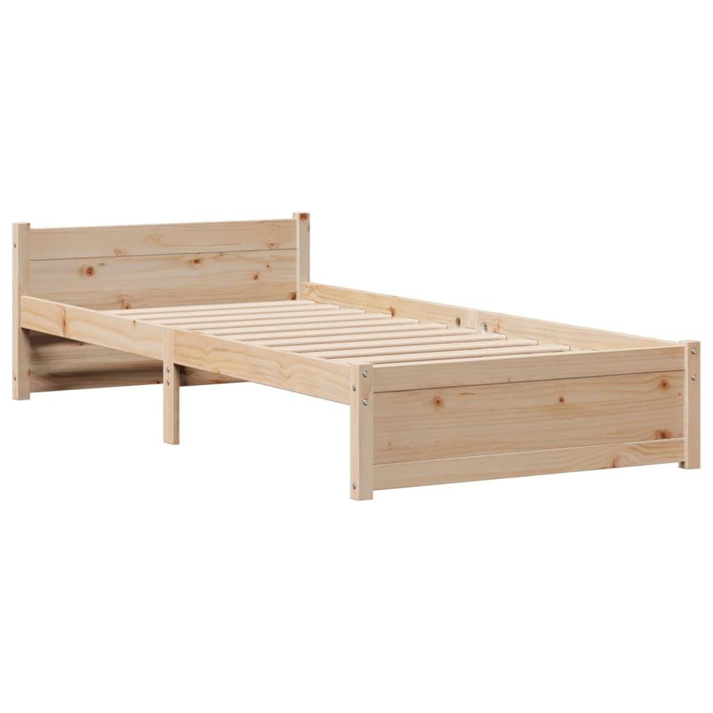 Bed met boekenkast zonder matras massief grenenhout 90x190 cm – afbeelding 8