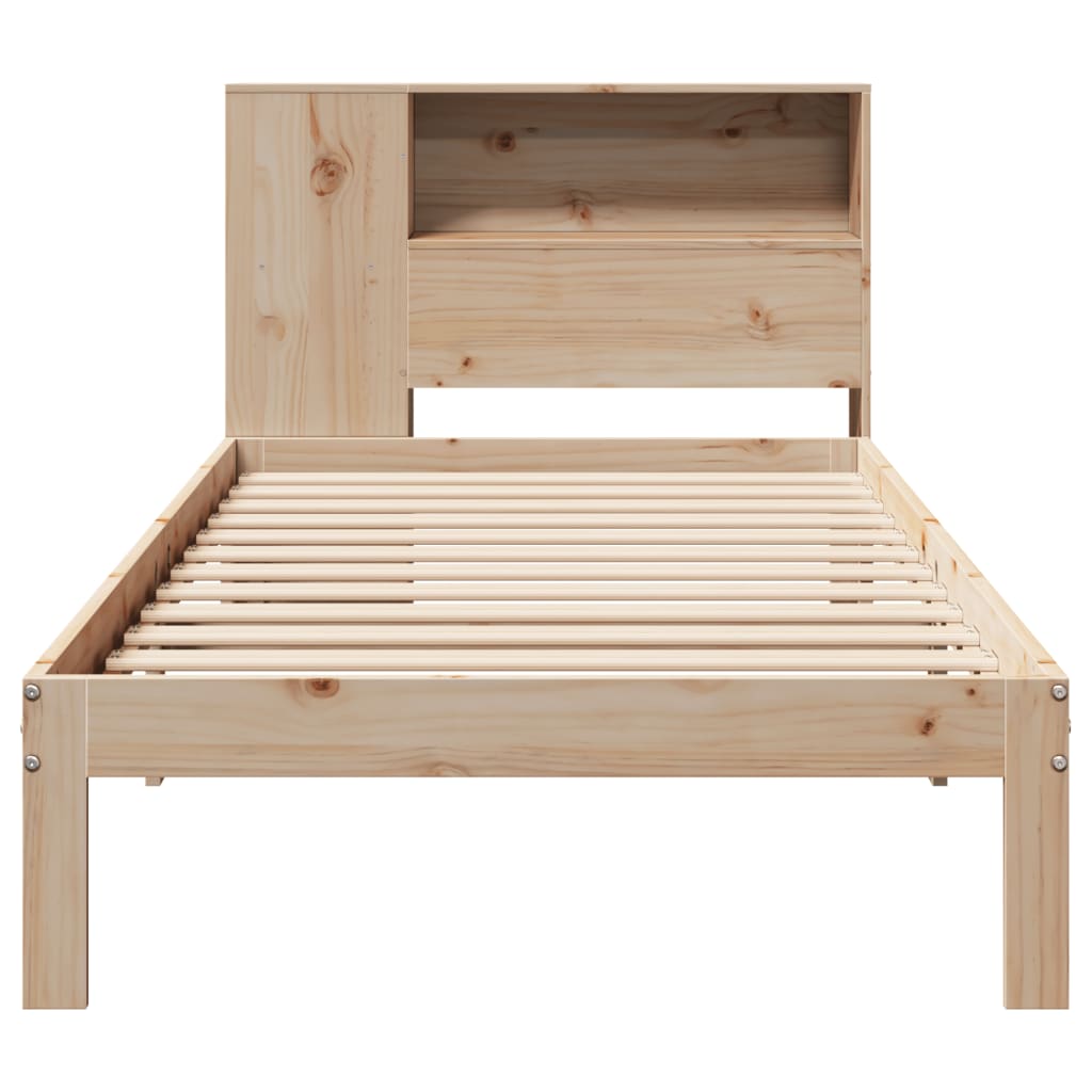 Bed met boekenkast zonder matras massief grenenhout 75x190 cm – afbeelding 4