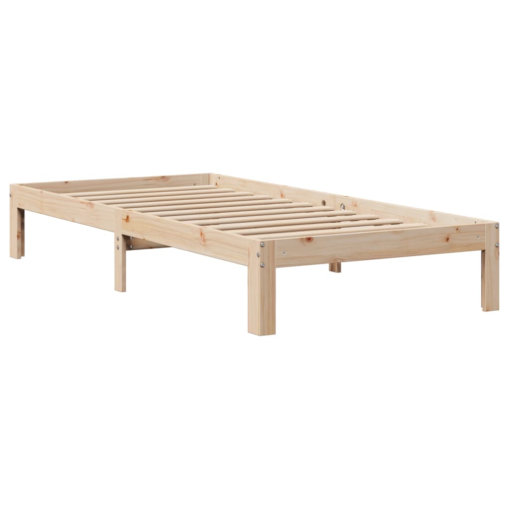 Bed met boekenkast zonder matras massief grenenhout 75x190 cm – afbeelding 5