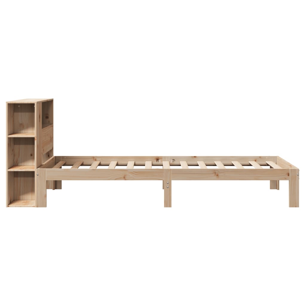 Bed met boekenkast zonder matras massief grenenhout 75x190 cm – afbeelding 7