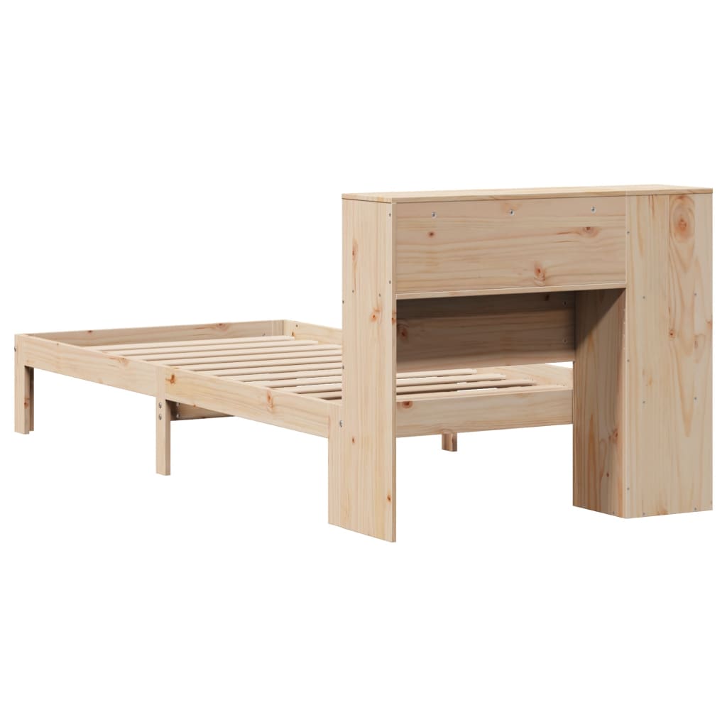 Bed met boekenkast zonder matras massief grenenhout 75x190 cm – afbeelding 8