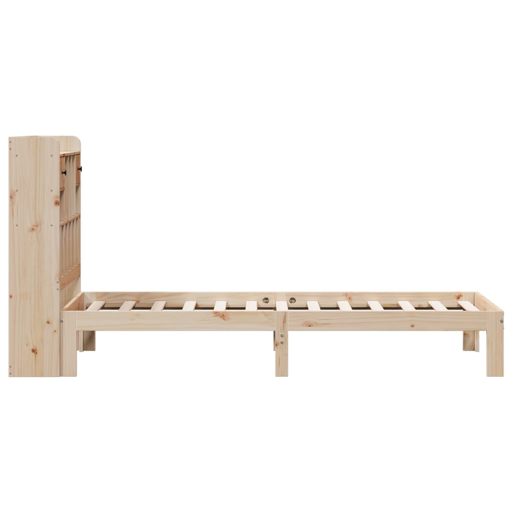 Bed met boekenkast zonder matras massief grenenhout 75x190 cm – afbeelding 5