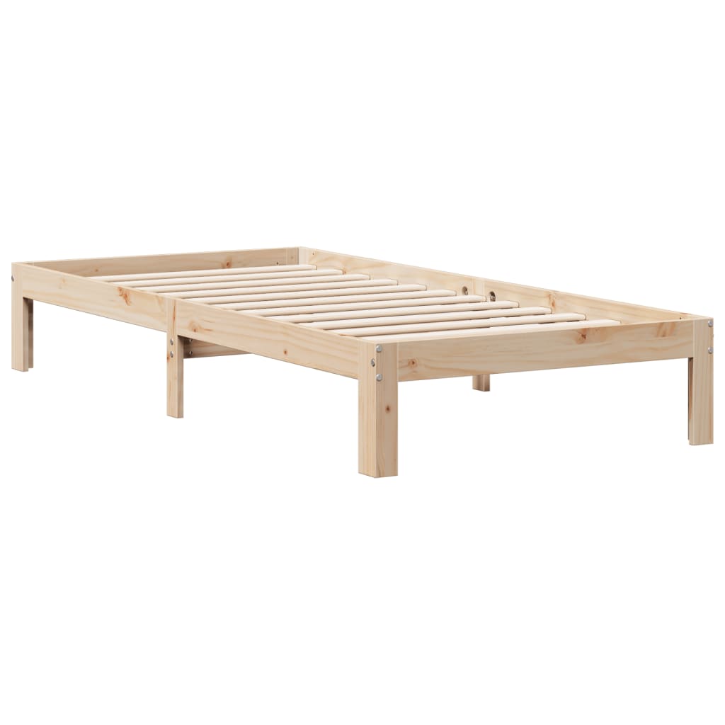 Bed met boekenkast zonder matras massief grenenhout 75x190 cm – afbeelding 8