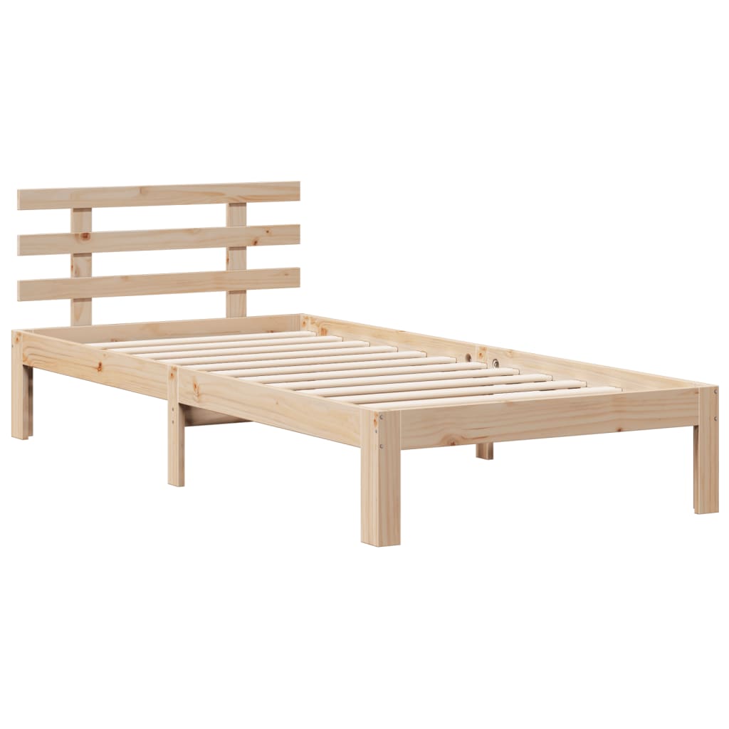 Bed met boekenkast zonder matras massief grenenhout 90x200 cm – afbeelding 8
