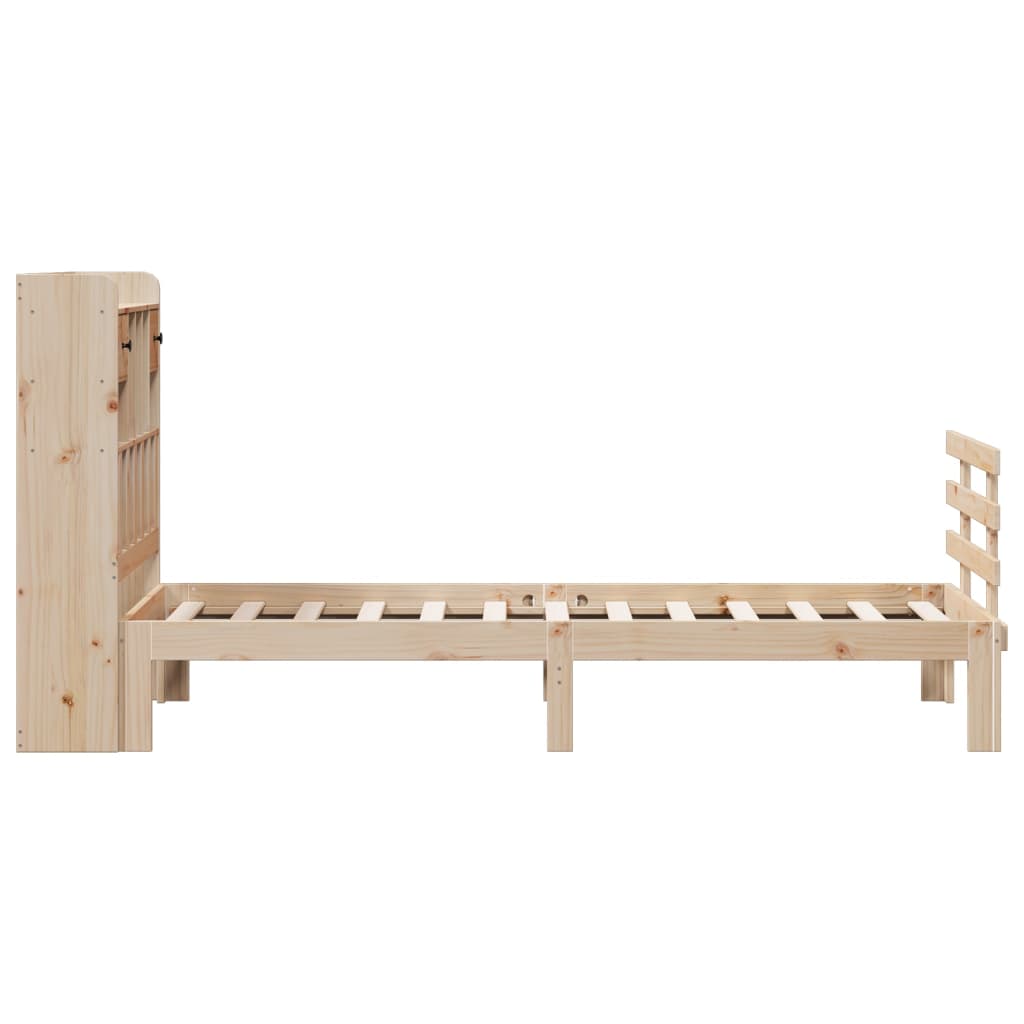 Bed met boekenkast zonder matras massief grenenhout 100x200 cm – afbeelding 5