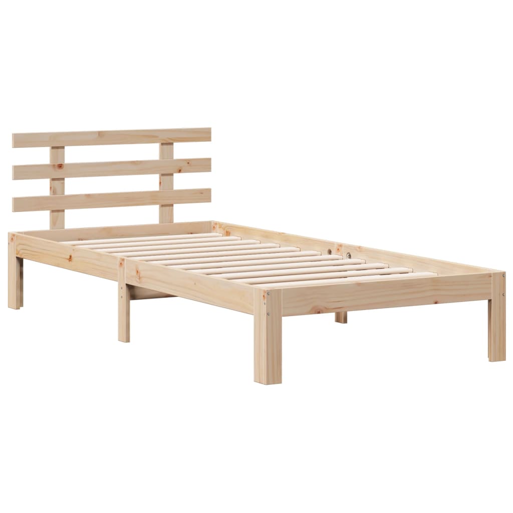 Bed met boekenkast zonder matras massief grenenhout 100x200 cm – afbeelding 8