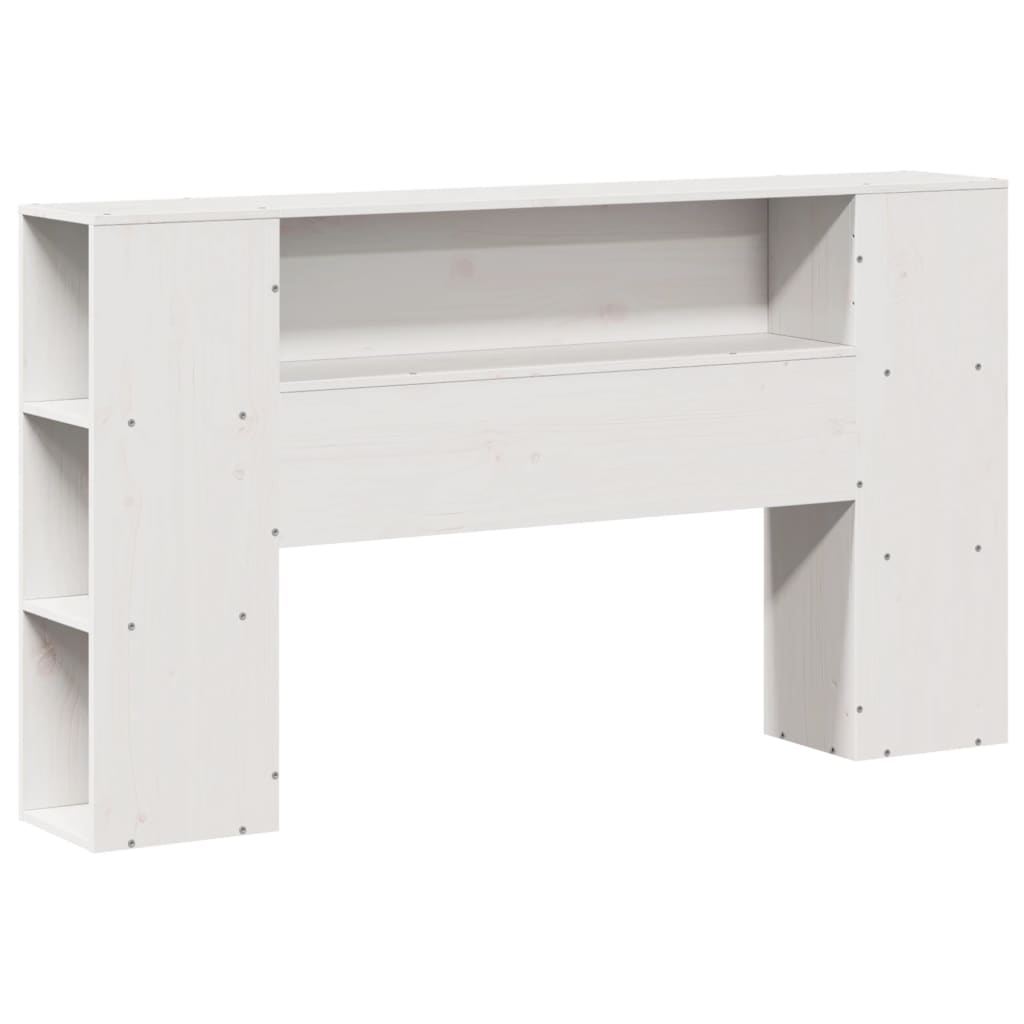 Bed met boekenkast zonder matras grenenhout wit 150x200 cm – afbeelding 7