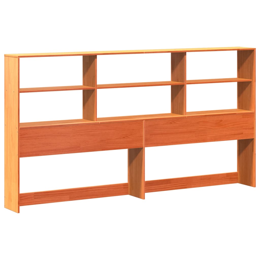 Bed met boekenkast zonder matras grenenhout wasbruin 180x200 cm – afbeelding 7