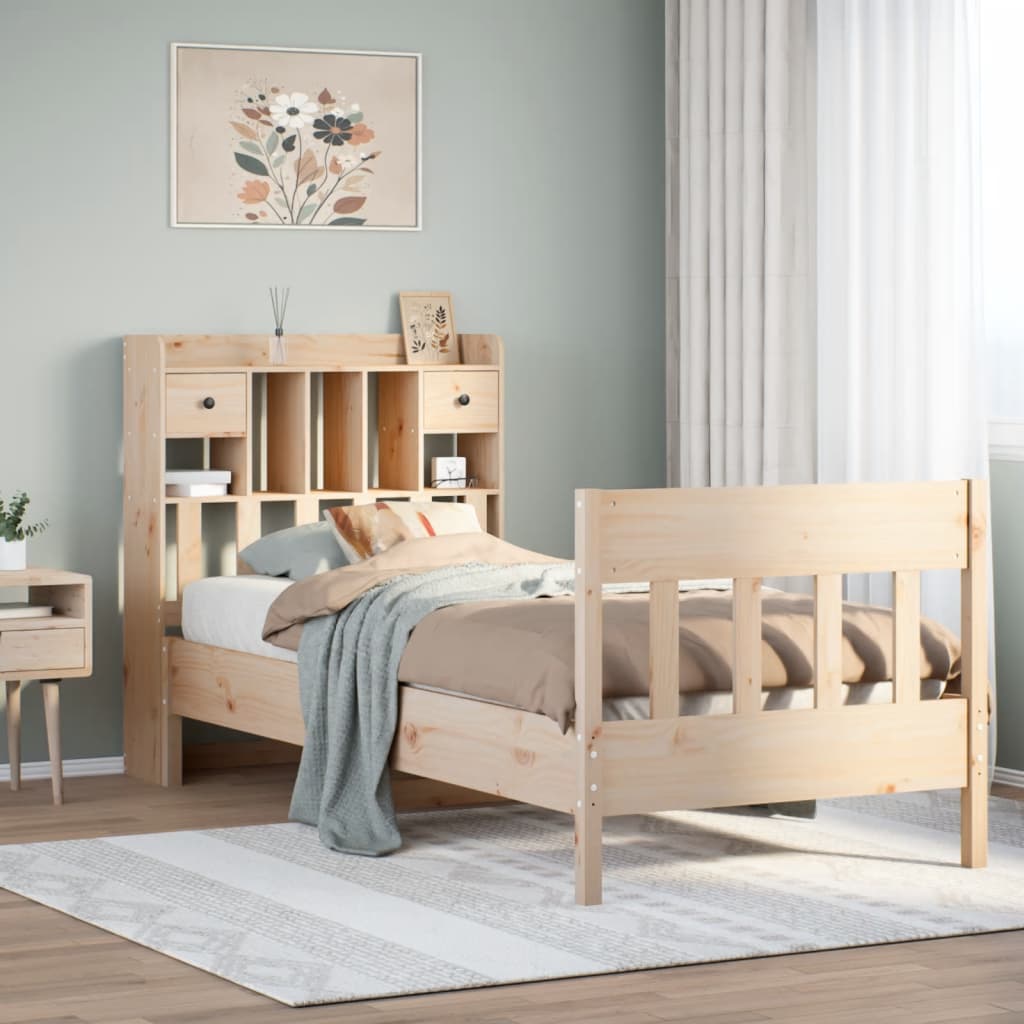 Bedframe zonder matras massief grenenhout 90x200 cm – afbeelding 1