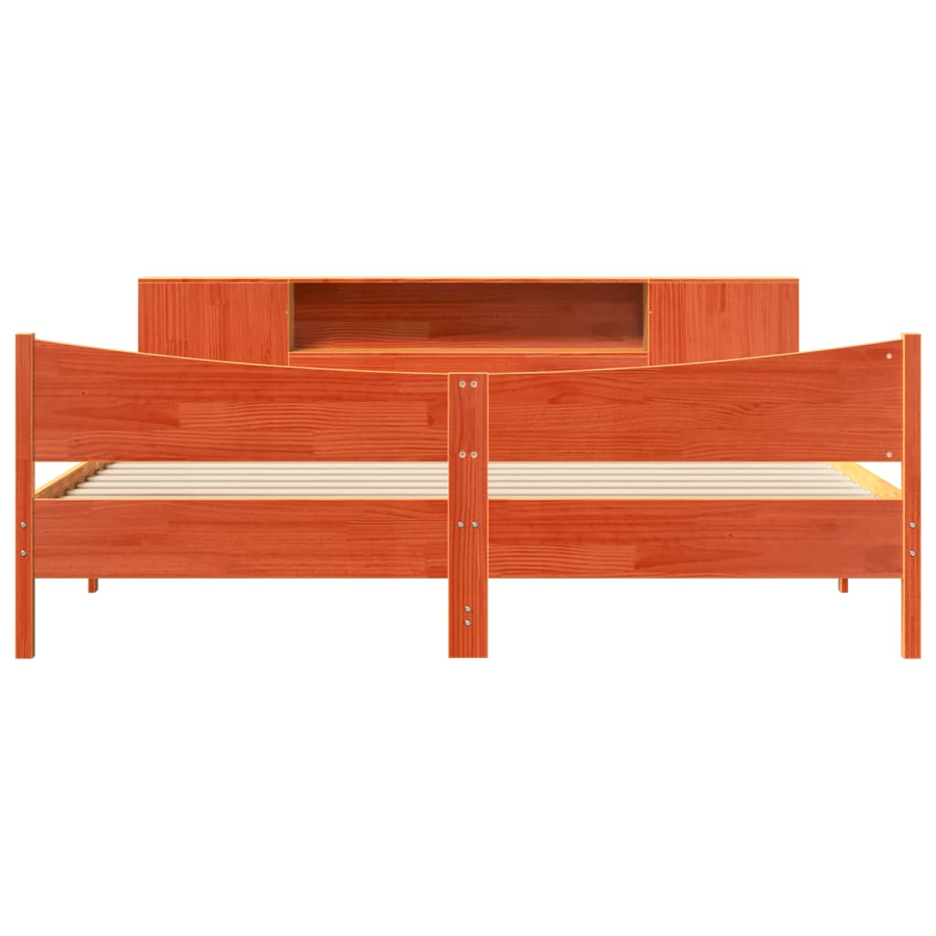 Bedframe zonder matras massief grenenhout wasbruin 180x200 cm – afbeelding 4