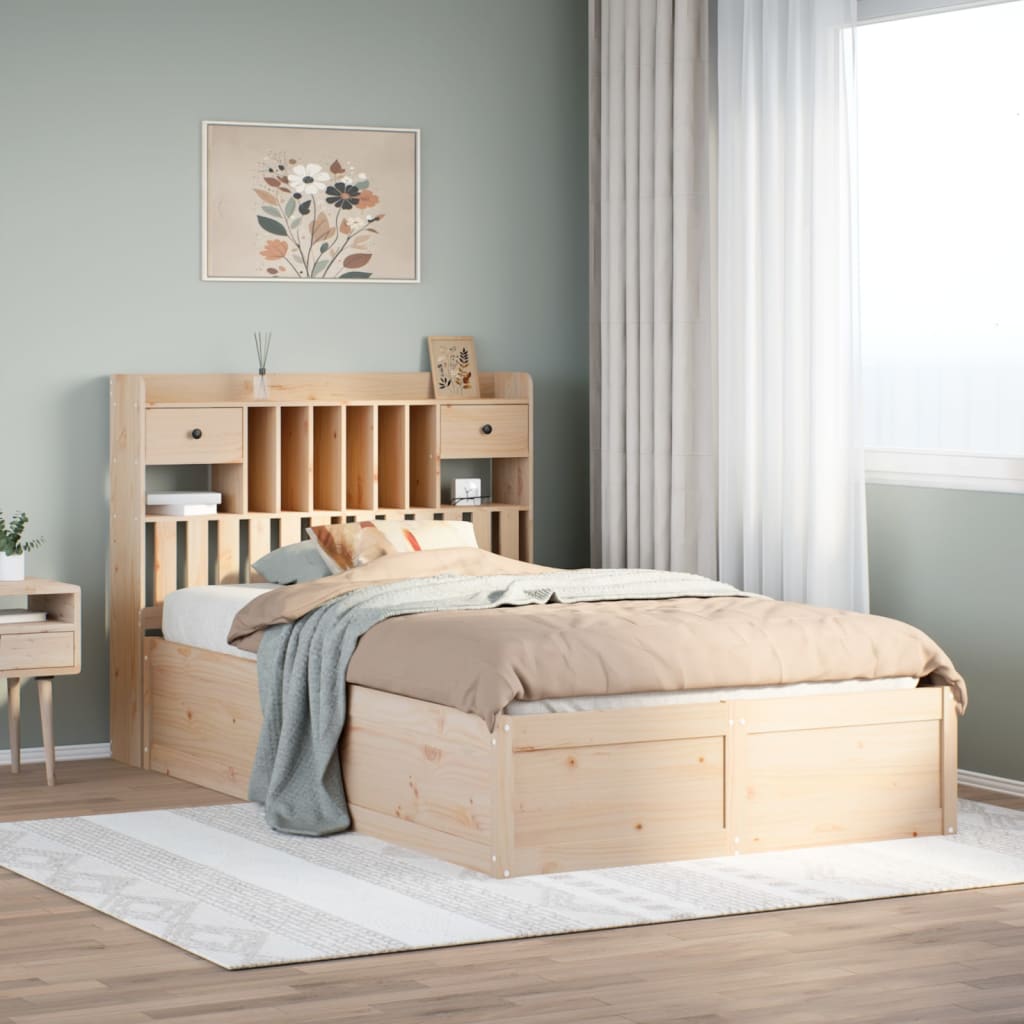 Bedframe zonder matras massief grenenhout 135x190 cm – afbeelding 1
