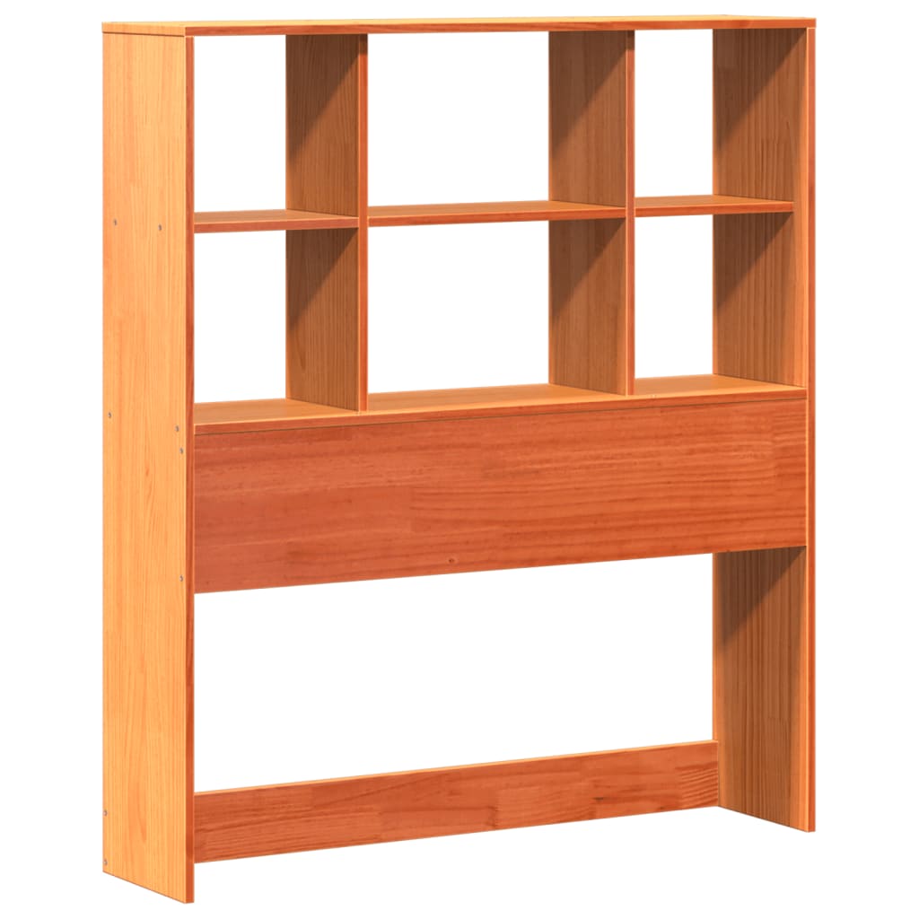 Bed met boekenkast zonder matras massief hout wasbruin 75x190cm – afbeelding 6