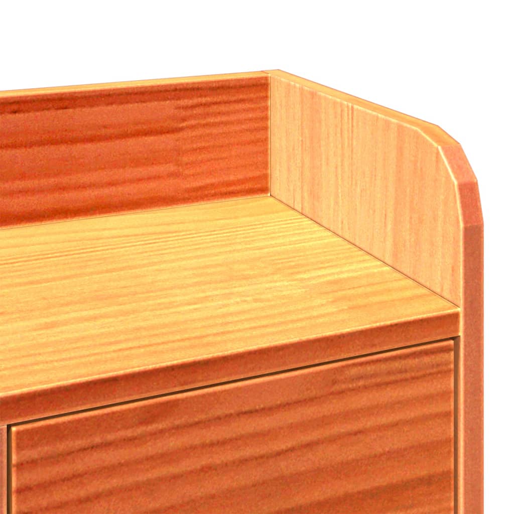 Bed met boekenkast zonder matras grenenhout wasbruin 160x200 cm – afbeelding 10