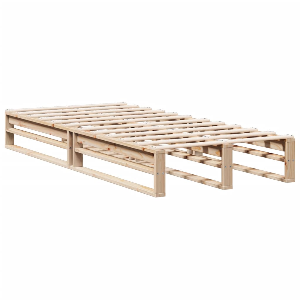 Bed met boekenkast zonder matras massief grenenhout 90x190 cm – afbeelding 5