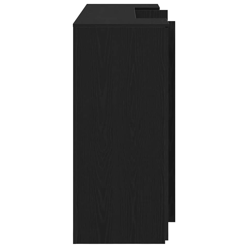 Receptiebalie zwart eiken 180x50x103,5 cm bewerkt hout – afbeelding 10