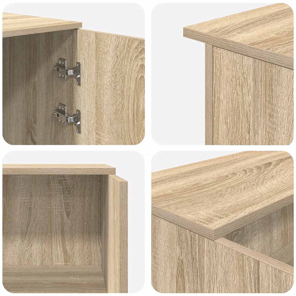Receptiebalie 200x50x103,5 cm bewerkt hout sonoma eikenkleurig – afbeelding 12