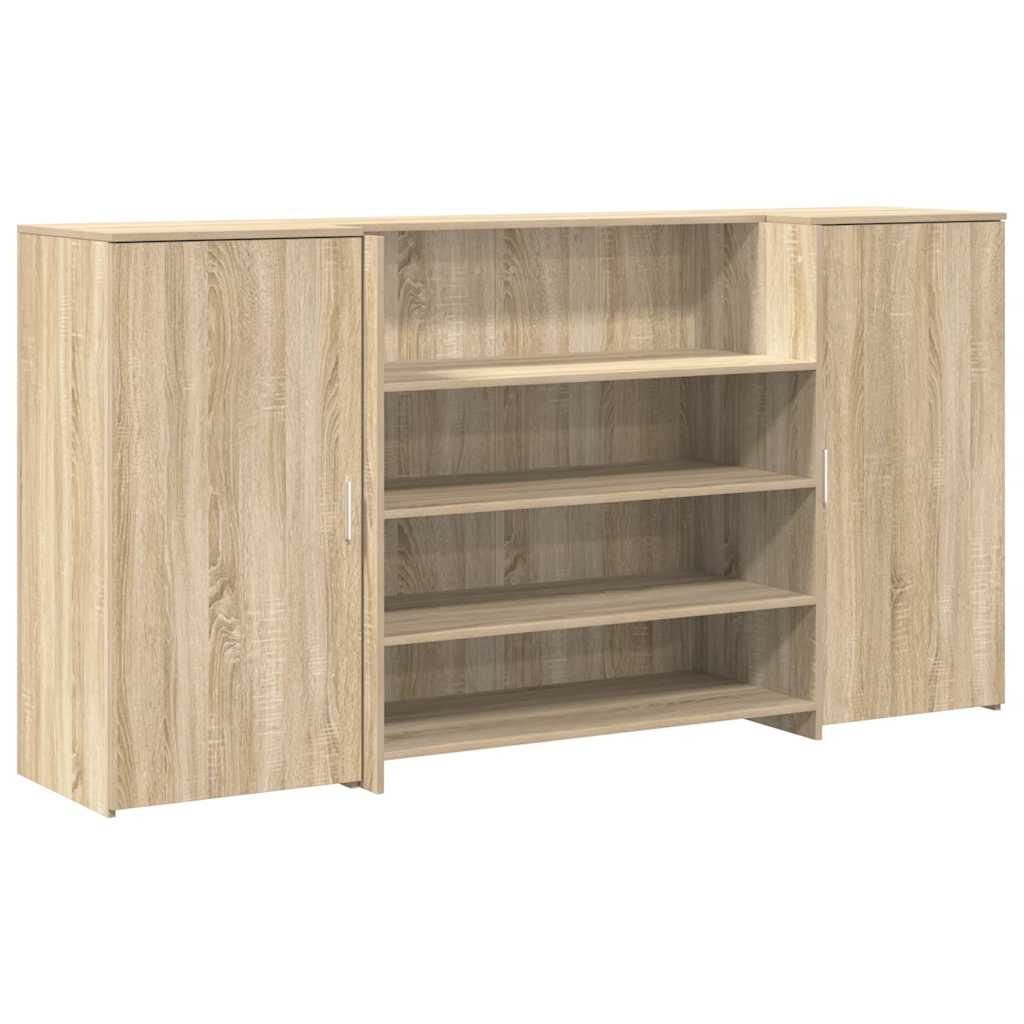 Receptiebalie 200x50x103,5 cm bewerkt hout sonoma eikenkleurig – afbeelding 2