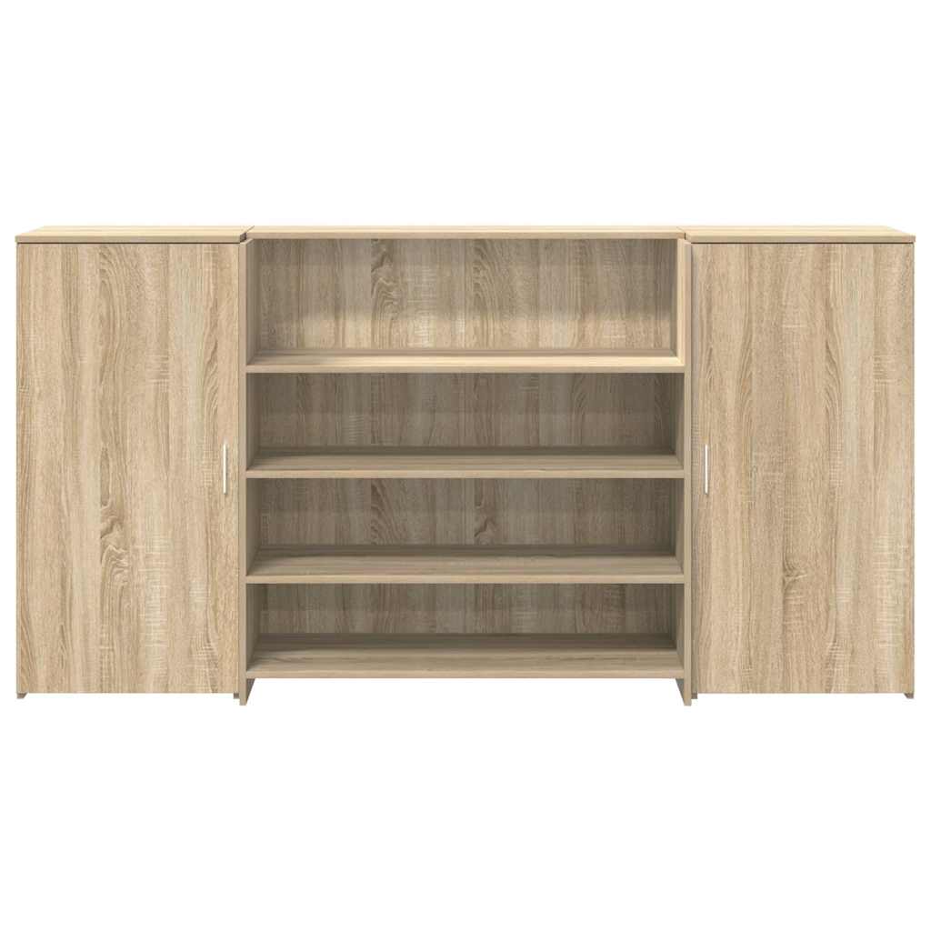 Receptiebalie 200x50x103,5 cm bewerkt hout sonoma eikenkleurig – afbeelding 5