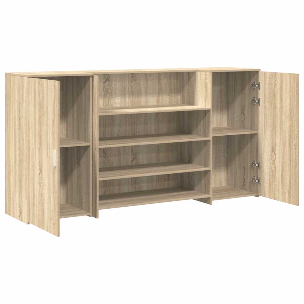 Receptiebalie 200x50x103,5 cm bewerkt hout sonoma eikenkleurig – afbeelding 6