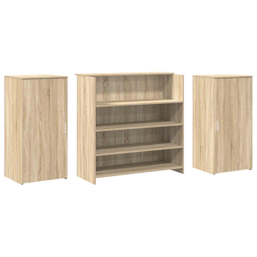 Receptiebalie 200x50x103,5 cm bewerkt hout sonoma eikenkleurig – afbeelding 7