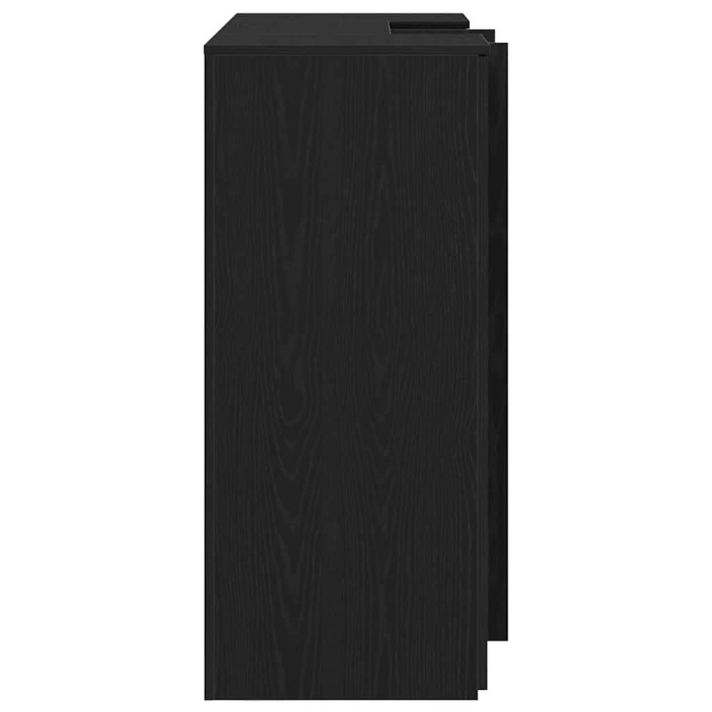 Receptiebalie 135x50x103,5 cm bewerkt hout zwart eikenkleur – afbeelding 10